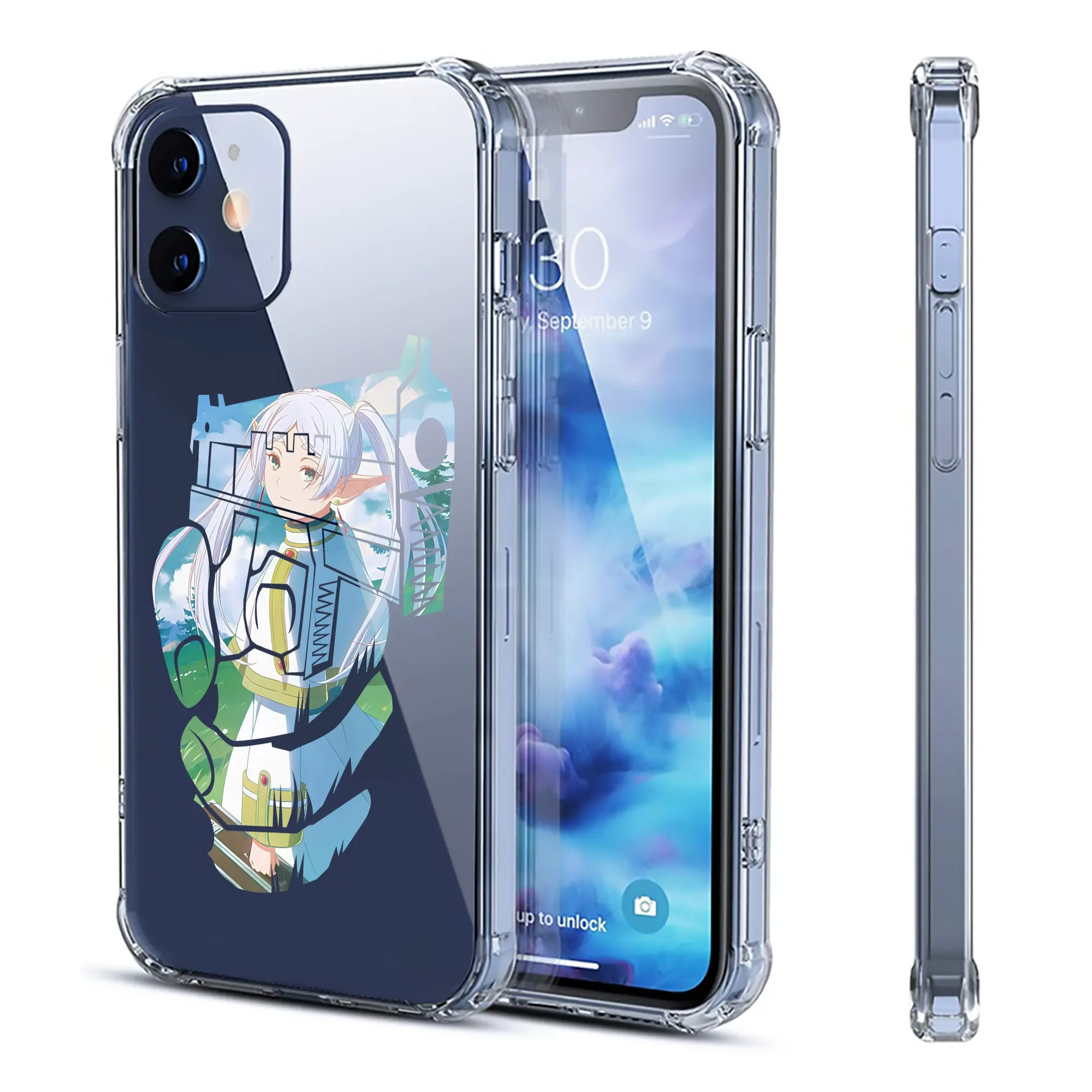 葬送のフリーレン（Frieren） グッズ,フリーレン（Frieren） - IPhone 12シリーズ対応 ・ 透明スマホケース ・ クリアソフトケース ・ TPU素材 ・ 耐衝撃 ・ 高密着 ・ 防汚 防指紋 ・ 簡単着脱